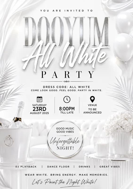 Dooyum all white party
